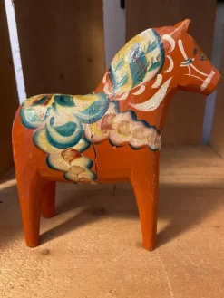 Tradera Dalahäst delade öron 16 cm hög^ Dalahästar