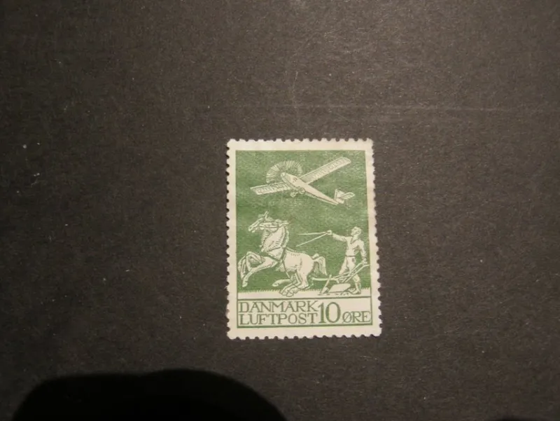 Tradera DANMARK 1925 F 213 Luftpost 10öre (*)^ Norden