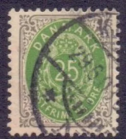 Tradera Danmark F 35. Facit 350:-^ Norden