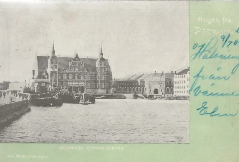 Tradera Nordiska Länder<Danmark. Helsingörs Jernbanestation