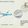 Tradera DANMARK, SAS brev 1sta Metropolitan Århus-Aalborg-Oslo 1970^ Övriga Världen