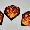 Tradera Dart<Dart flights 3 st motiv med brinnande eld