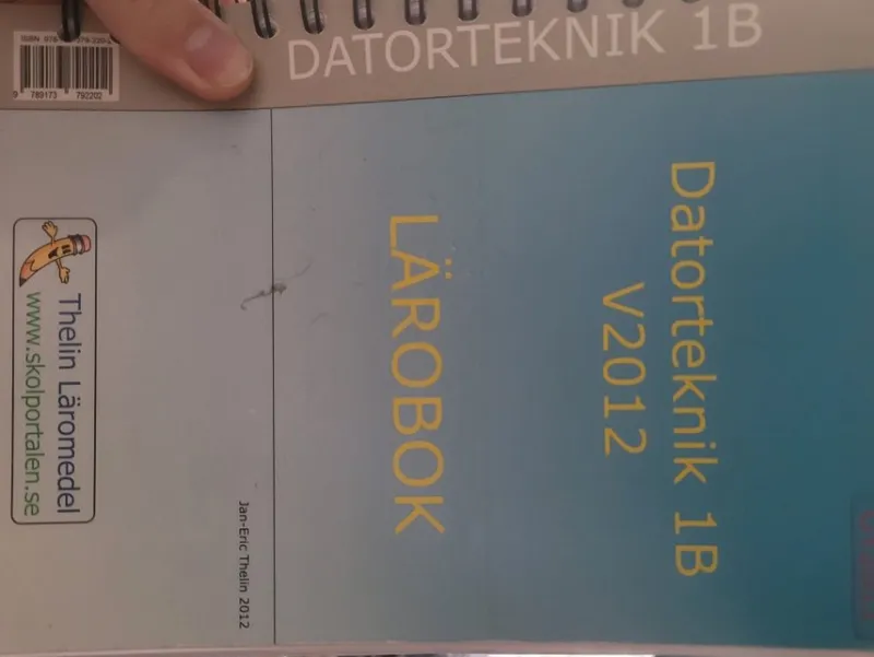 Tradera Datorteknik 1B V2012 - Lärobok> Dator & Teknik