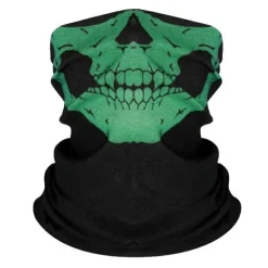 Tradera Dödskallemask - Mörkgrön - Scarf - Bandana - Halsduk - Skidmask^ Maskeradkläder