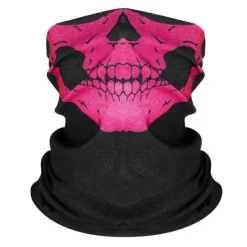 Tradera Dödskallemask - Mörkrosa - Scarf - Bandana - Halsduk - Skidmask^ Maskeradkläder