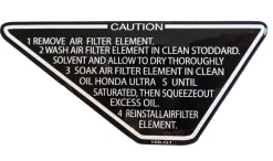 Tradera Dekal filter caution Honda MB / MT^ Mopeder & Delar
