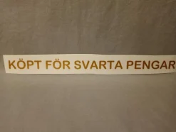 Tradera Klistermärken & Stickers<Dekal med texten
