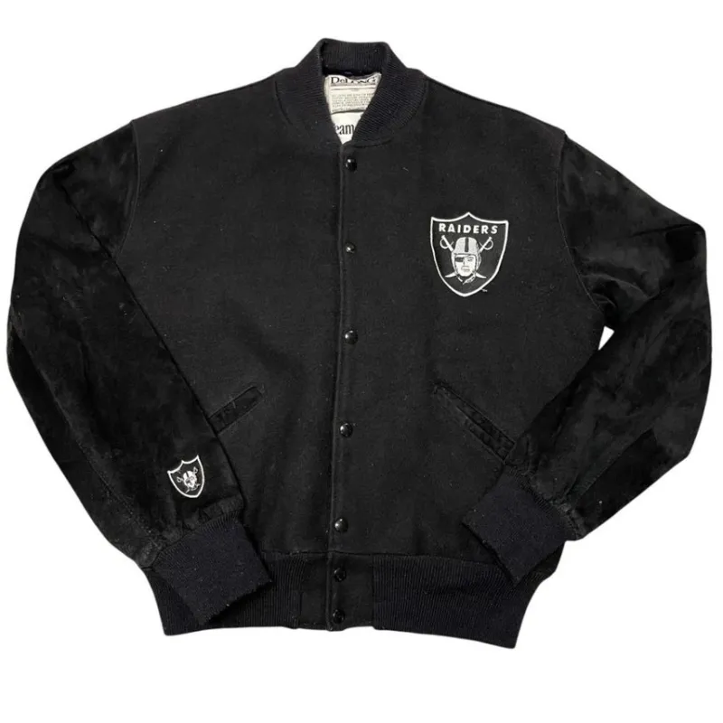 Tradera Amerikansk Fotboll<DeLong NFL Los Angeles Raiders varsity jacket