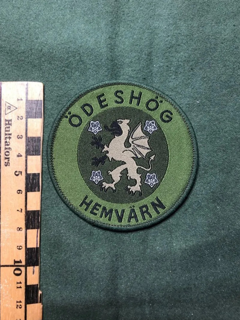 Tradera Militära Samlarsaker<Ödeshög Hemvärn Tygmärke
