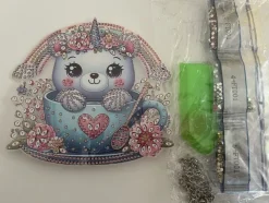 Tradera Diamond Painting sötaste ENHHÖRNING att hänga Allt ingår^ Hobbymaterial