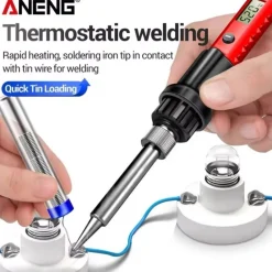 Tradera Digital Lödkolv 60w med digital display och utbytbara spetsar> Svetsning & Lödning