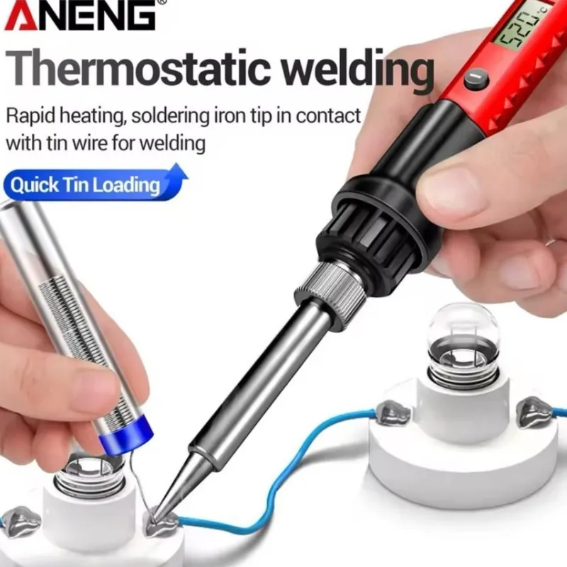 Tradera Digital Lödkolv 60w med digital display och utbytbara spetsar> Svetsning & Lödning