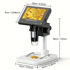 Tradera Digital Mikroskop med 4.3-tums LCD-skärm och 500x/1000x förstoring^ Mikroskop