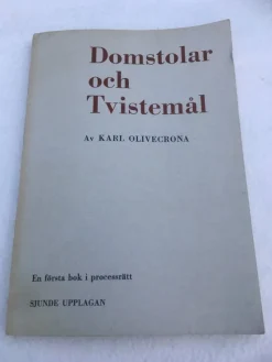 Tradera DOMSTOLAR OCH TVISTEMÅL av Karl Olivecrona> Juridik & Kriminologi