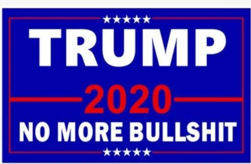 Tradera Donald Trump No more Bullshit 2020 flagga^ Flaggor