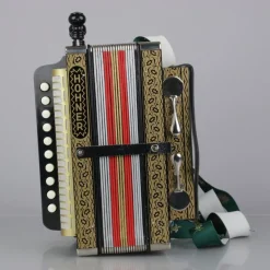 Tradera Dragspel, M. Hohner, Tyskland, brun/svart/röd^ Musikinstrument