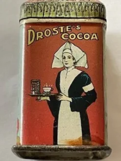 Tradera Plåtemballage<Drostes Cacao Miniatyrburk 25 x 25 x 45 mm