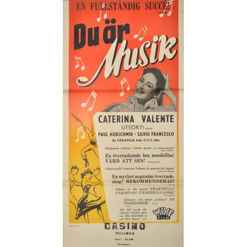 Tradera Du är musik (Du bist Musik) (D2878)^ Affischer