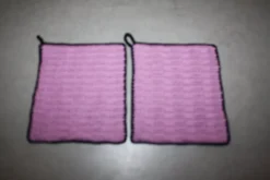 Tradera Dubbla virkade grytlappar, nya.^ Hemtextil