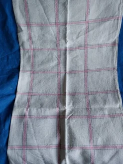 Tradera Duk HANDVÄVD rosa/natur 98x109 cm !^ Hemtextil