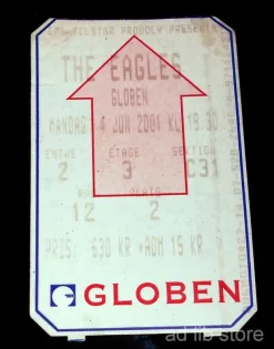 Tradera Musikmemorabilia<EAGLES - KONSERTBILJETT - GLOBEN 4 JUNI 2001