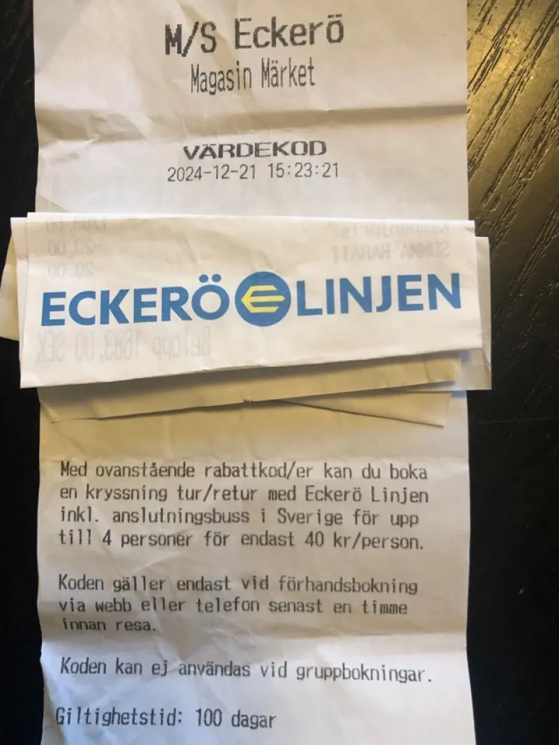 Tradera Eckerölinjen kryssning 1-4 pers> Kryssningar