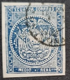 Tradera Ecuador Scott 2 Fyra marginaler Se besk.för förkort^ Sydamerika & Karibien