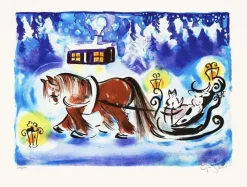 Tradera Eja Saho - Vintertur^ Grafik & Teckningar