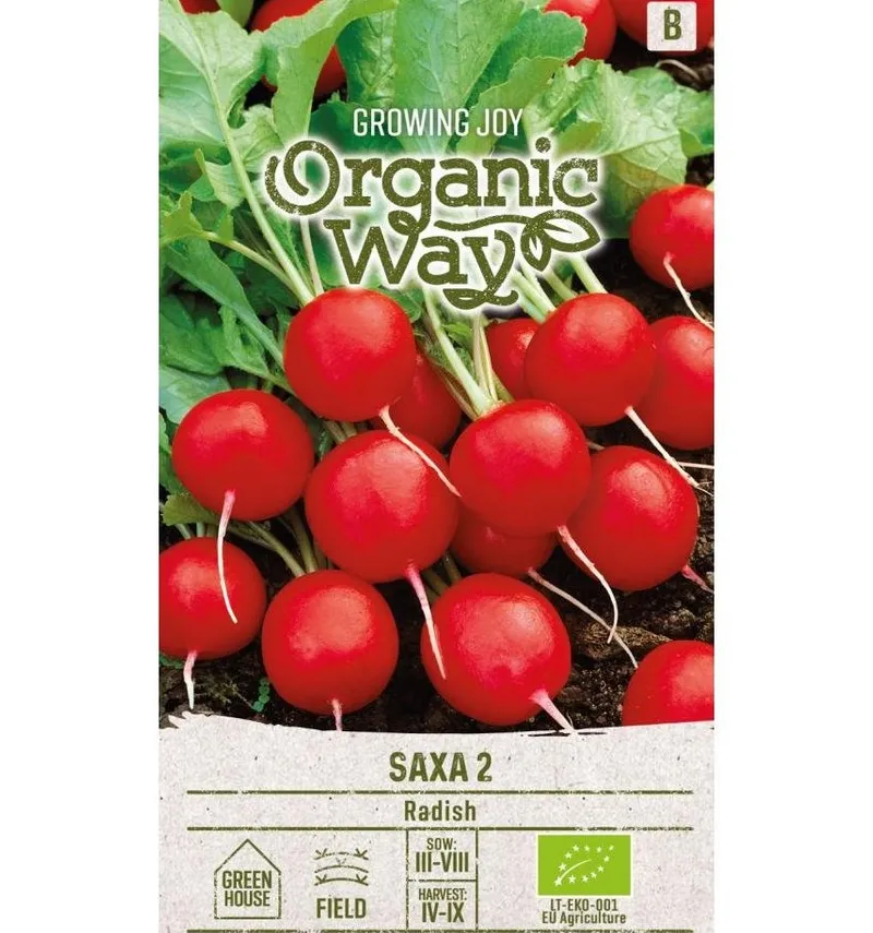 Tradera Växter & Frön<Eko rädisa ’Saxa 2’, snabbväxande och pålitlig sort!