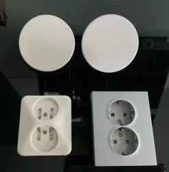 Tradera EL- UTTAG DUBBLA 2 ST / VIT + GRÅ> Kök