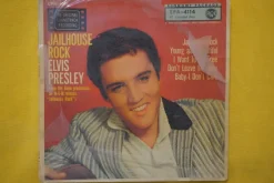 Tradera ELVIS PRESLEY JAILHOUSE ROCK KONVOLUT TILL MUSIK VINYL EP SKIVA 50 TALET^ Skivomslag