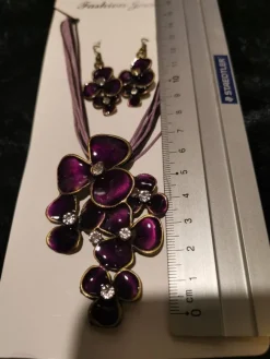 Tradera Emalj halsband.örhängen, Helt ny!^ Övrigt Handgjort