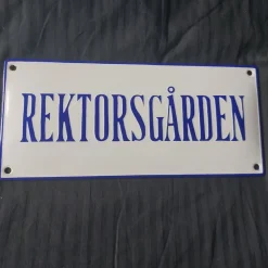 Tradera Skyltar<Emaljskylt Rektorsgården