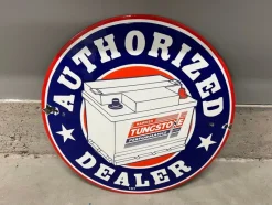 Tradera Skyltar<Emaljskylt Tungstone Batter Retro