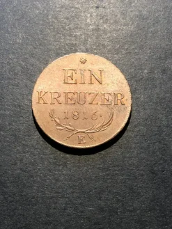 Tradera En Kreuzer 1816, E. Austria.^ Utländska Mynt