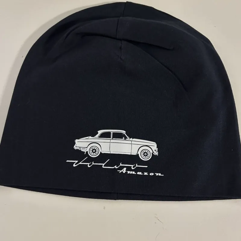 Tradera En marinblå(svart) mössa i beanie-modell. Volvo Amazon^ Merchandise