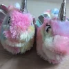 Tradera Övriga Skoprodukter<Enhörning tofflor - Regnbågsfärgad fluffig lycka!
