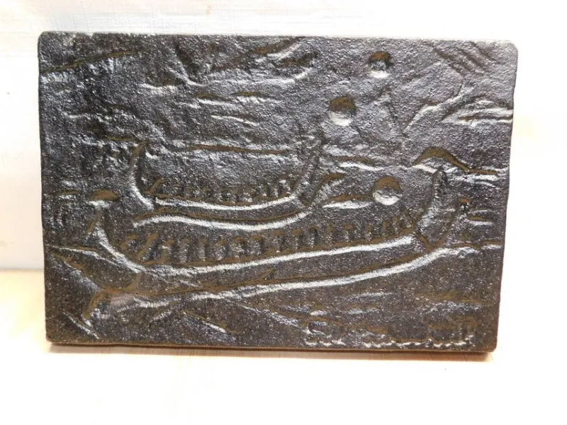 Tradera Erik Reimhult Gjutjärn Väggrelief Överums Bruk Gjutjärn Konst^ Reliefer