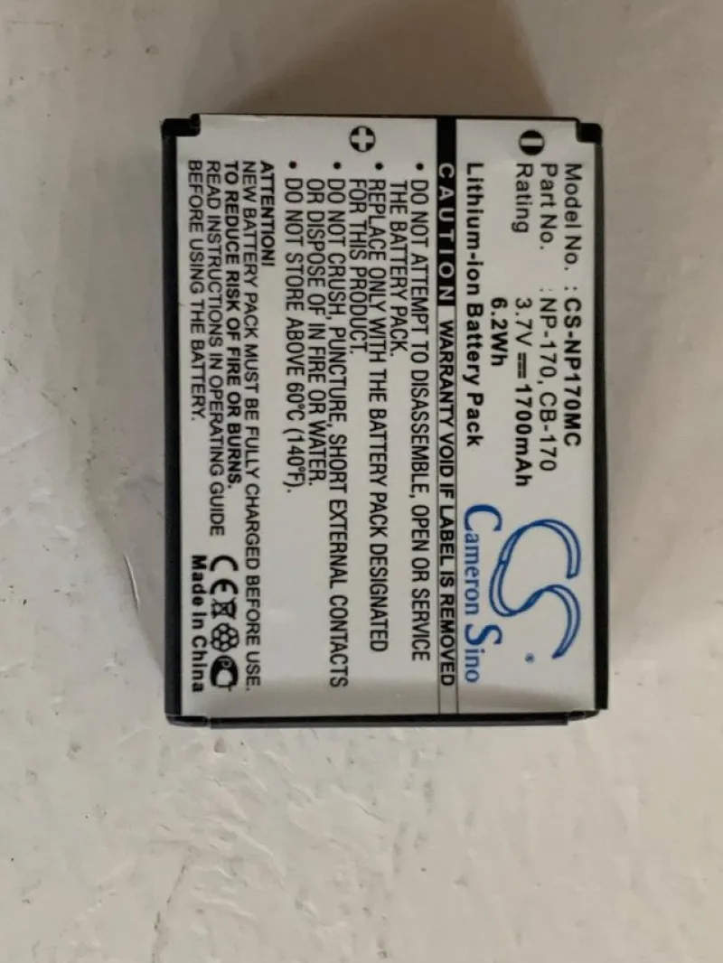 Tradera ersättningsbatteri för CB-170, NP170 modell no CS-NP170MC^ Kameratillbehör