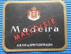Tradera Etikett Madeira Malvoisie^ Breweriana