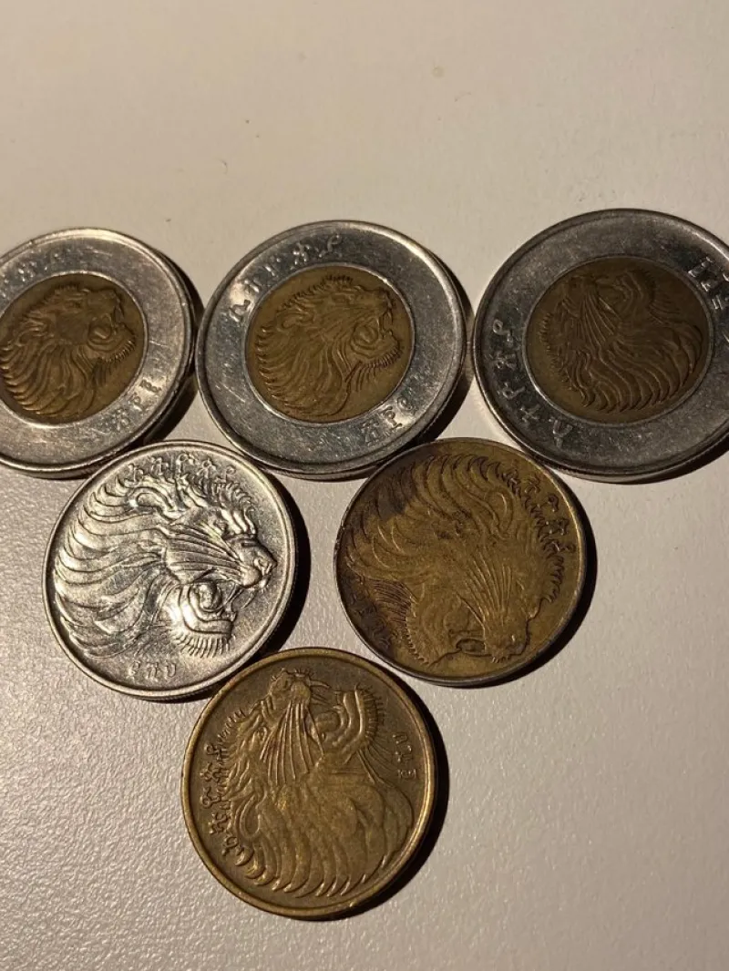 Tradera Etiopiska mynt - sex stycken - Etiopien^ Utländska Mynt