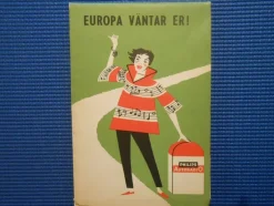 Tradera Europakarta. Europa väntar på er. Phillips Autoradio 1954> Grafik, Kartor & Tryck