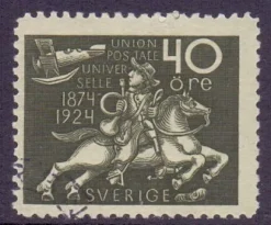 Tradera F 218. Facit 300:-^ Sverige