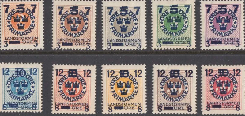 Tradera F-126-135 Landstorm III ostämplade^ Sverige