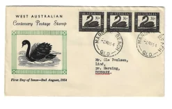 Tradera FDC Australien Stämplat 2/8 1954 Fåglar^ Oceanien