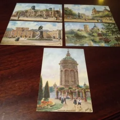 Tradera Världen Utom Norden<Fem kort fr Mannheim Tyskland 14x9cm i bra skick