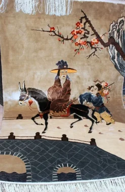 Tradera Figural, kinesisk sidenmatta 120L> Mattor