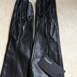 Tradera Filippa K svarta långa skinn handskar, storlek M, nya> Handskar & Vantar