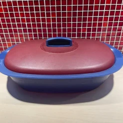 Tradera Fin och praktisk Tupperware med Lock, blå, röd^ Tupperware