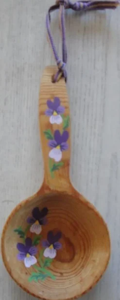 Tradera Fin trä sked handarbete från Ulla Landgren^ Inredningsdetaljer